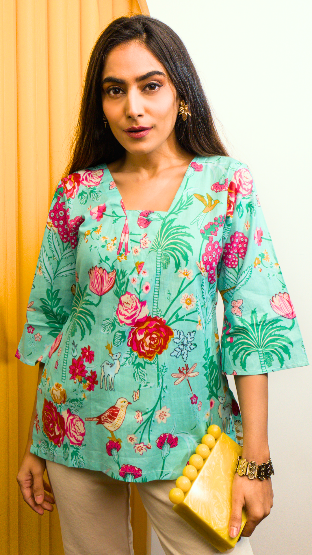 Gopi's Garden Cotton Kurti Top