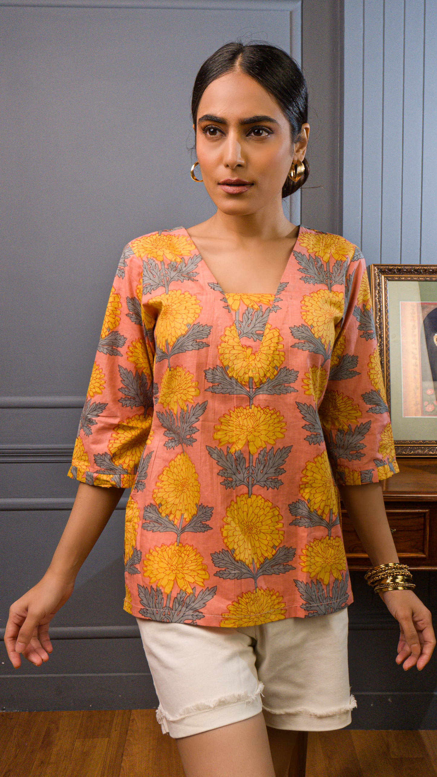 Gopi's Garden Cotton Kurti Top