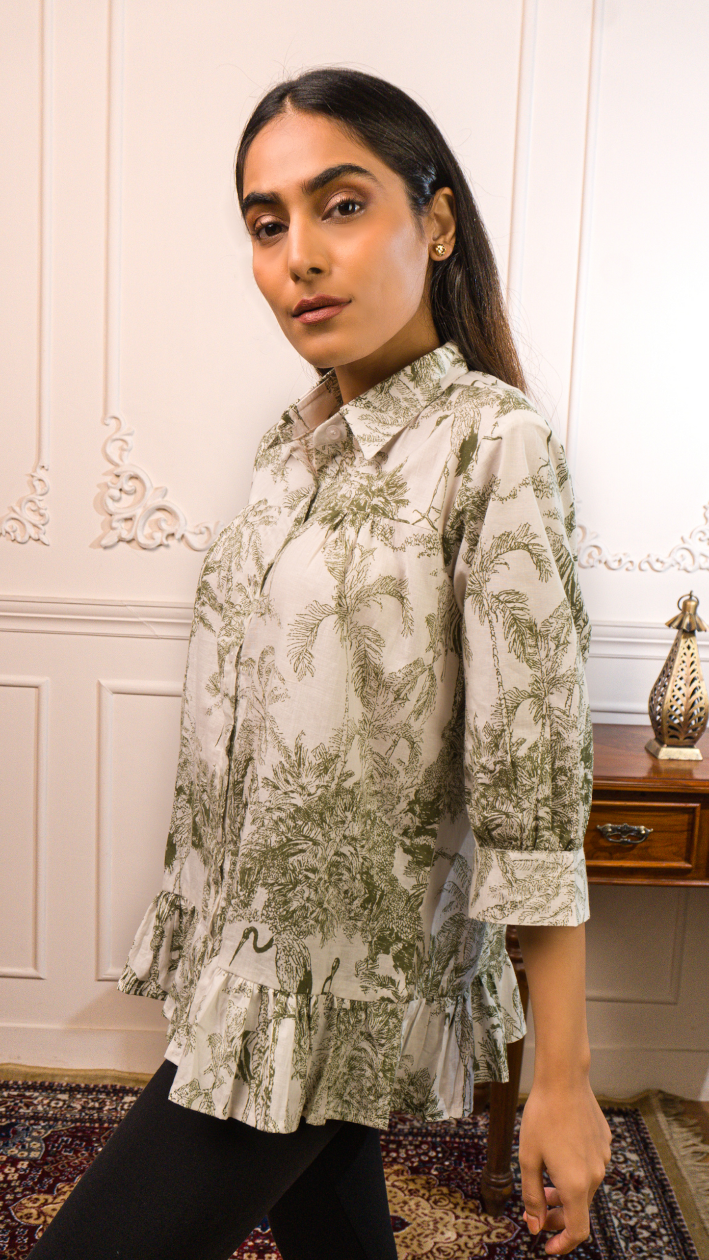 Forest Print Cotton Top